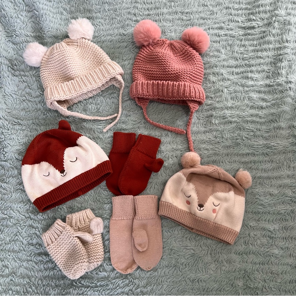 Baby / Toddler Hat & Mittens Bundle
